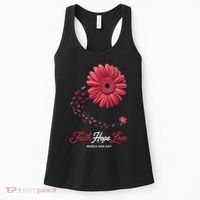 Falth Hope World AIDS Day Awareness Daisy Flower Ribbon Women's Tank Top thumb 0