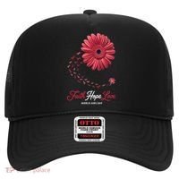 Falth Hope World AIDS Day Awareness Daisy Flower Ribbon Hat thumb 0