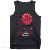 Falth Hope World AIDS Day Awareness Daisy Flower Ribbon Tank Top thumb 0