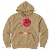 Falth Hope World AIDS Day Awareness Daisy Flower Ribbon Hoodie thumb 0