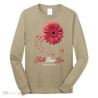 Falth Hope World AIDS Day Awareness Daisy Flower Ribbon Long Sleeve Shirt thumb 0