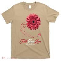 Falth Hope World AIDS Day Awareness Daisy Flower Ribbon T-Shirt thumb 0