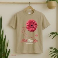 Falth Hope World AIDS Day Awareness Daisy Flower Ribbon T-Shirt thumb 2
