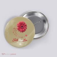 Falth Hope World AIDS Day Awareness Daisy Flower Ribbon Button thumb 0