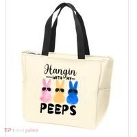 Funny Hangin With My Peeps Easter Bunny Chillin With Peeps Gift Tote Bag thumb 3