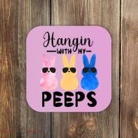 Funny Hangin With My Peeps Easter Bunny Chillin With Peeps Gift Coaster thumb 0