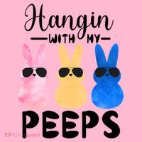 Funny Hangin With My Peeps Easter Bunny Chillin With Peeps Gift Coaster thumb 2