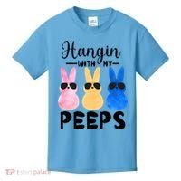 Funny Hangin With My Peeps Easter Bunny Chillin With Peeps Gift Kids T-Shirt thumb 0