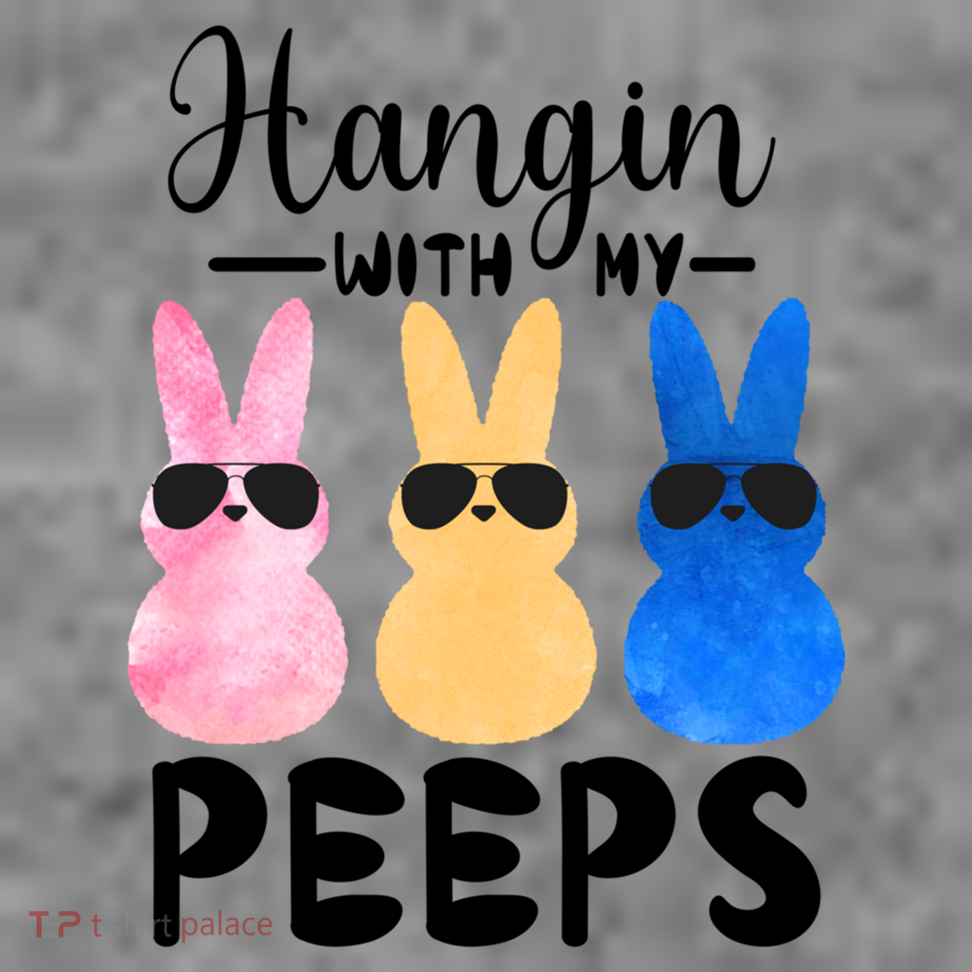 Funny Hangin With My Peeps Easter Bunny Chillin With Peeps Gift Toddler Hoodie