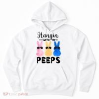 Funny Hangin With My Peeps Easter Bunny Chillin With Peeps Gift Hoodie thumb 0