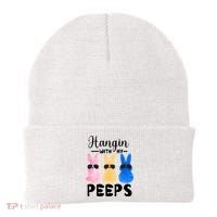 Funny Hangin With My Peeps Easter Bunny Chillin With Peeps Gift Beanie thumb 0
