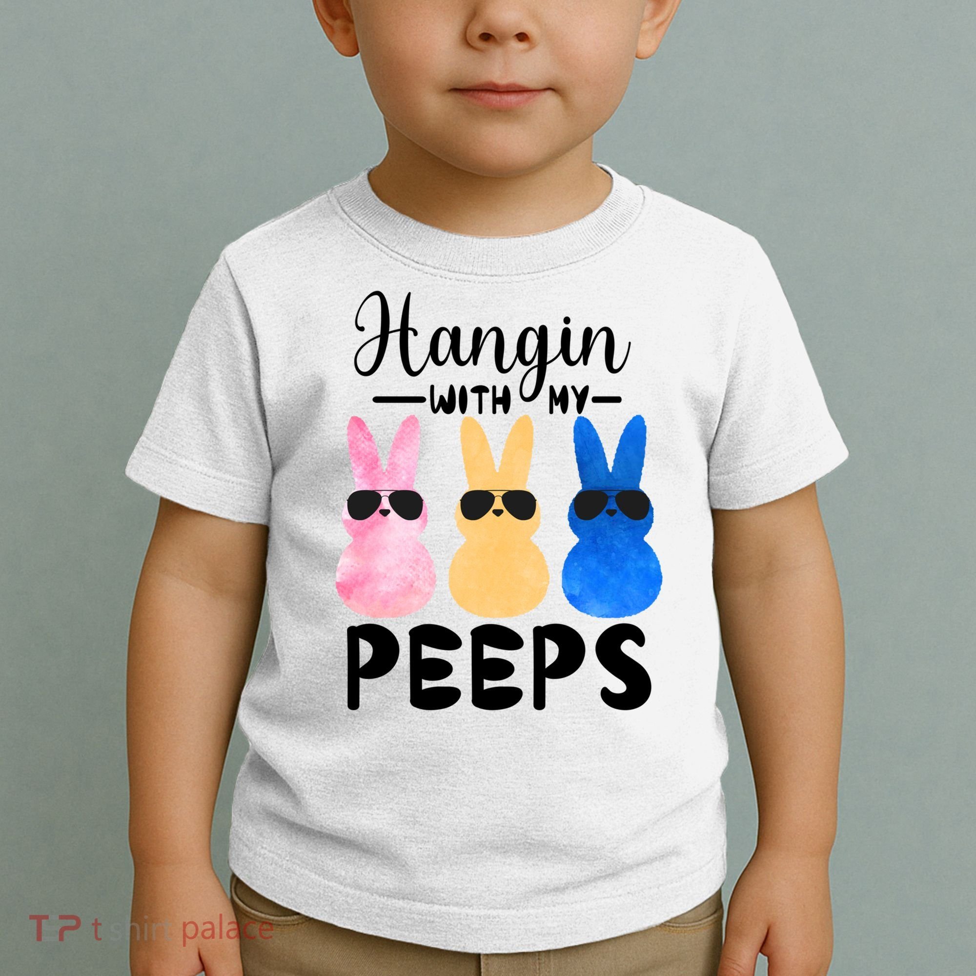Funny Hangin With My Peeps Easter Bunny Chillin With Peeps Gift Toddler T-Shirt