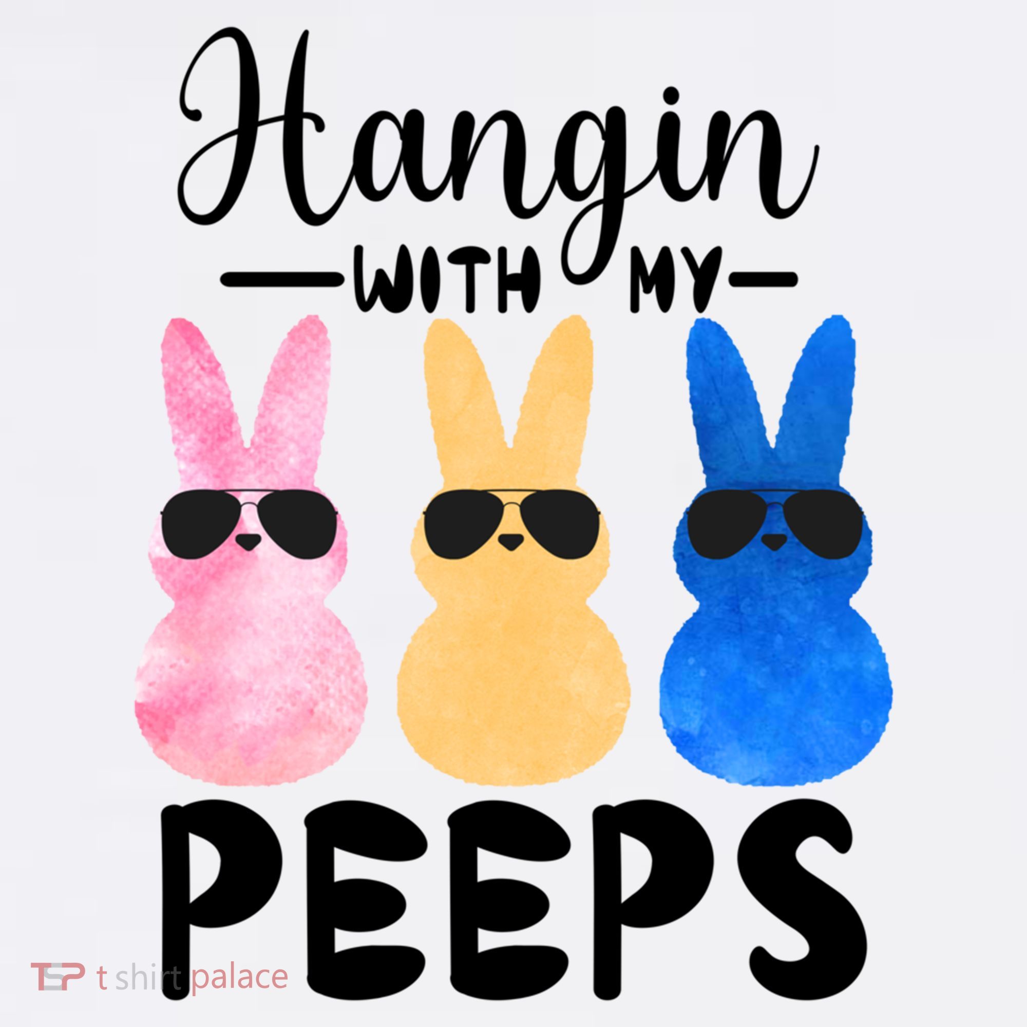 Funny Hangin With My Peeps Easter Bunny Chillin With Peeps Gift Kids Sweatshirt