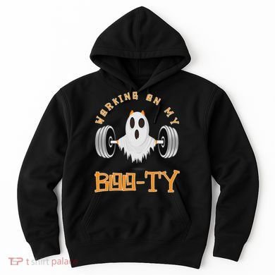 Funny Halloween Workout Gym Working On My Boo Ty Ghost Hoodie