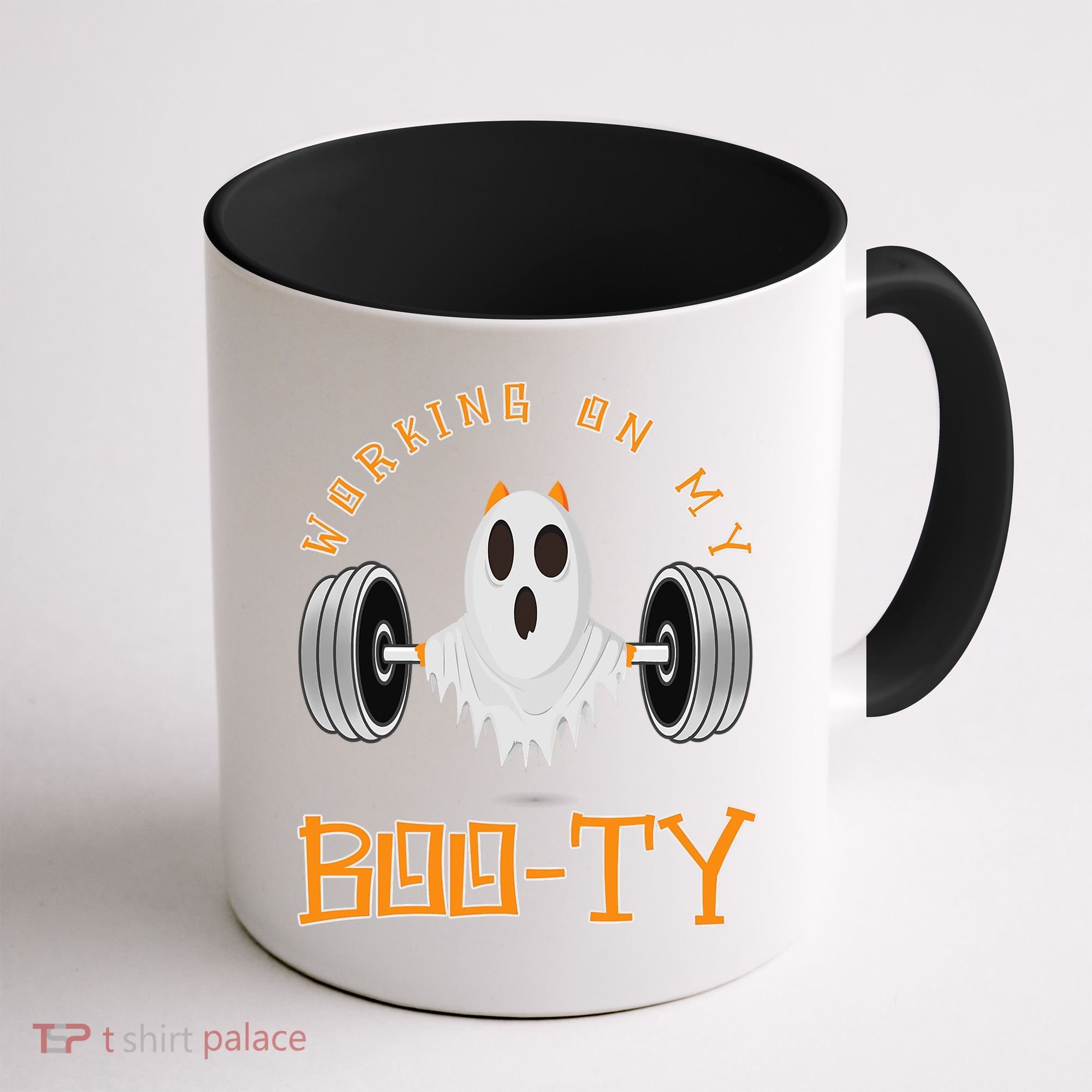 Funny Halloween Workout Gym Working On My Boo Ty Ghost Coffee Mug