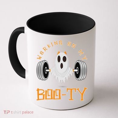 Funny Halloween Workout Gym Working On My Boo Ty Ghost Coffee Mug