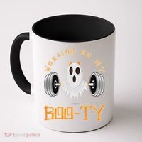 Funny Halloween Workout Gym Working On My Boo Ty Ghost Coffee Mug thumb 0