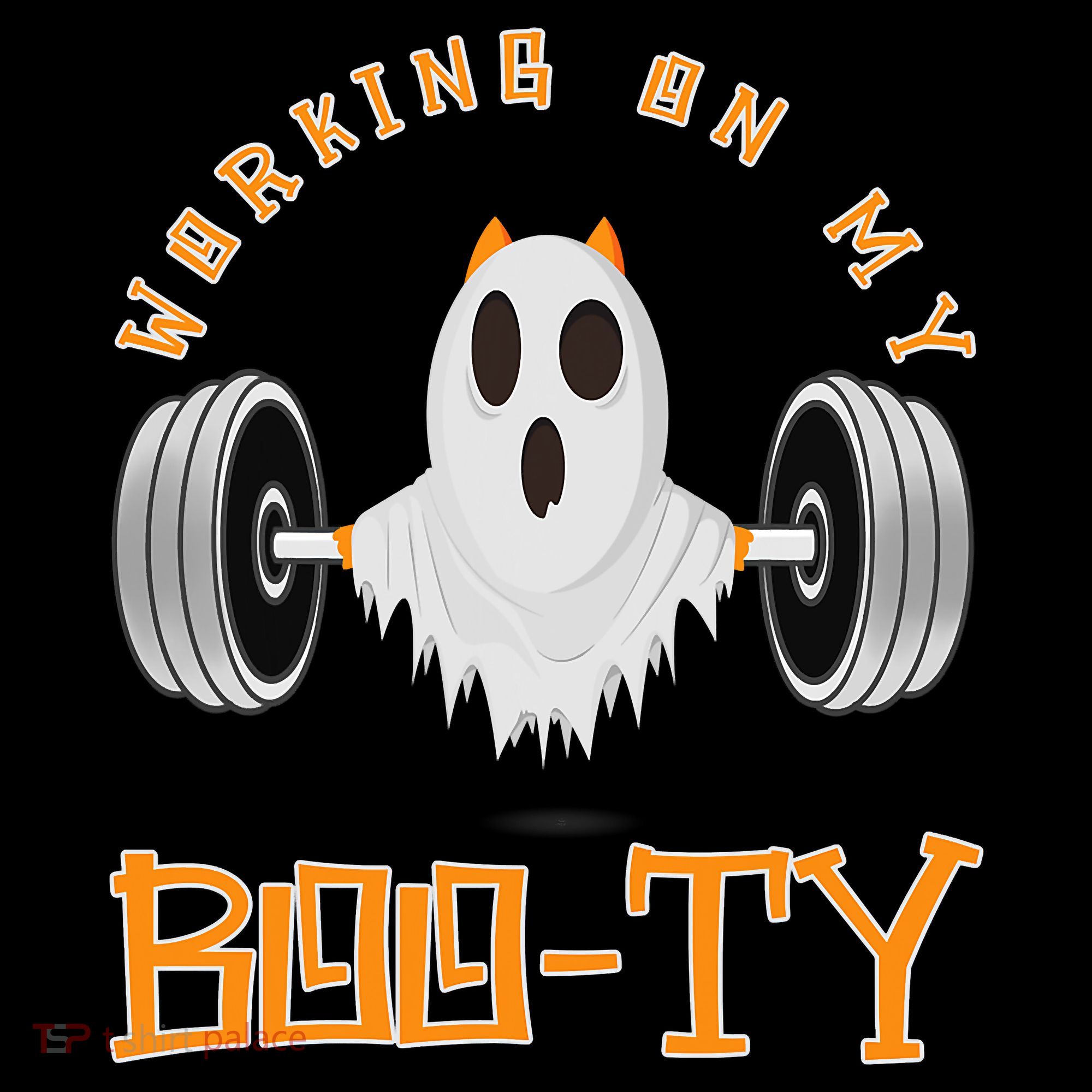 Funny Halloween Workout Gym Working On My Boo Ty Ghost Women's Hoodie