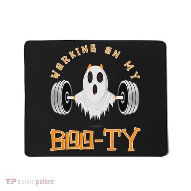 Funny Halloween Workout Gym Working On My Boo Ty Ghost Mousepad