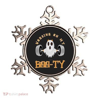 Funny Halloween Workout Gym Working On My Boo Ty Ghost Ornament