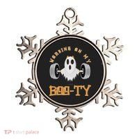 Funny Halloween Workout Gym Working On My Boo Ty Ghost Ornament thumb 0