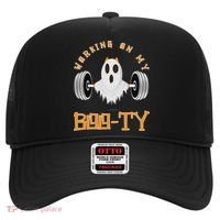 Funny Halloween Workout Gym Working On My Boo Ty Ghost Hat thumb 0