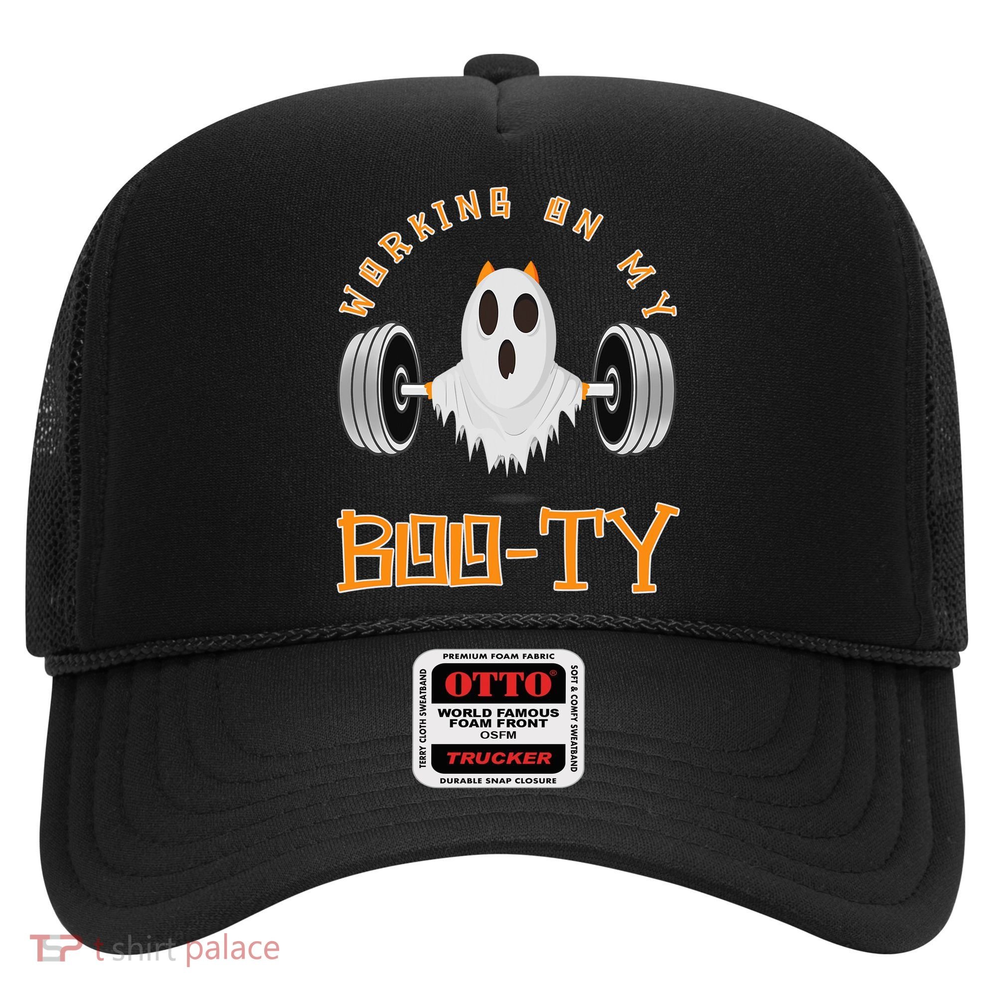 Funny Halloween Workout Gym Working On My Boo Ty Ghost Hat