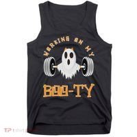 Funny Halloween Workout Gym Working On My Boo Ty Ghost Tank Top thumb 0