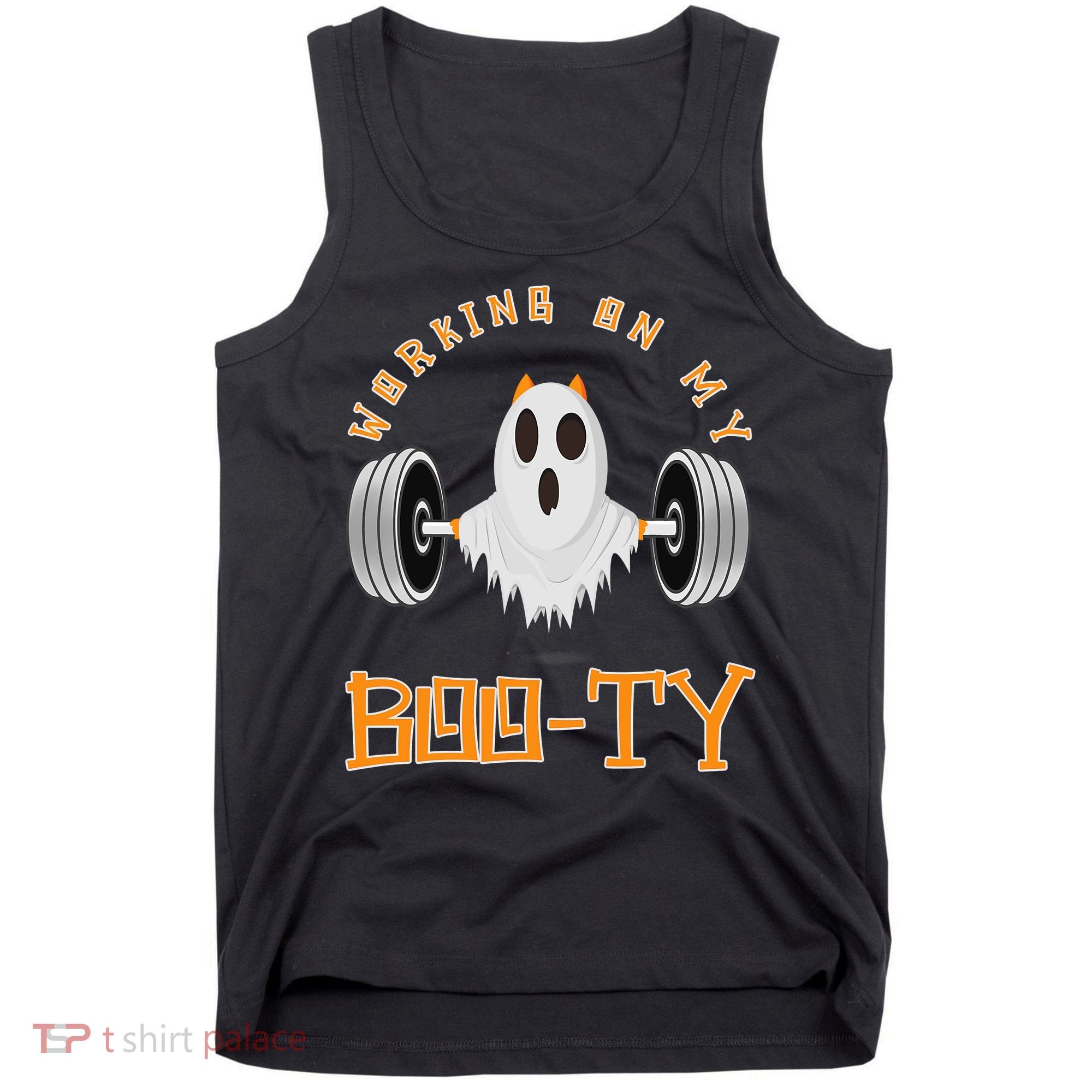 Funny Halloween Workout Gym Working On My Boo Ty Ghost Tank Top