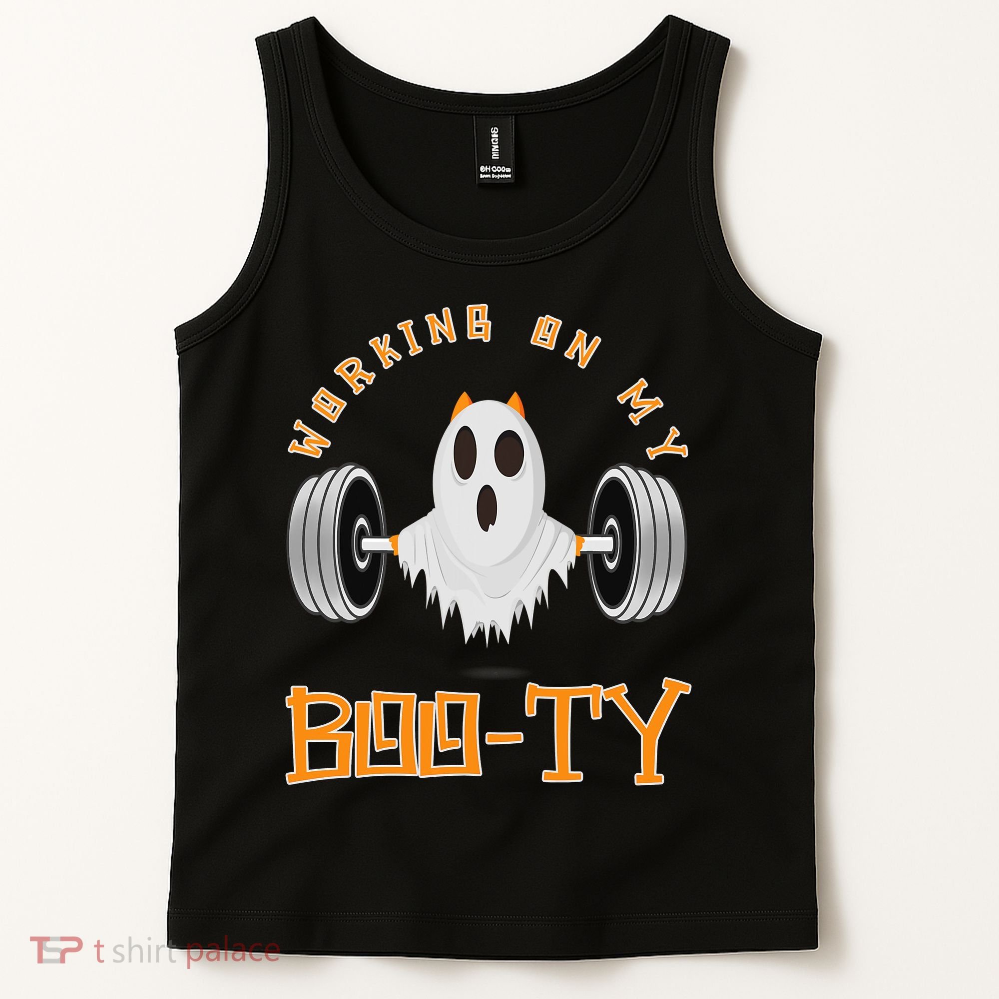 Funny Halloween Workout Gym Working On My Boo Ty Ghost Tank Top
