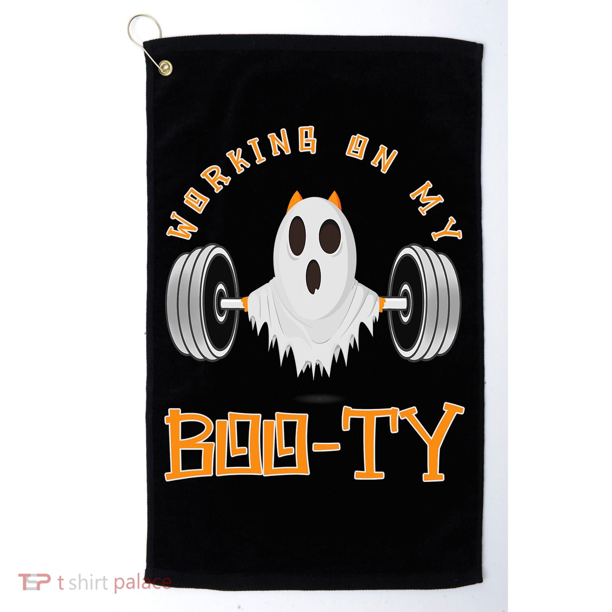 Funny Halloween Workout Gym Working On My Boo Ty Ghost Golf Towel