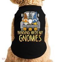 Funny Hanging With My Gnomies Halloween Gnome Doggie Tank thumb 0
