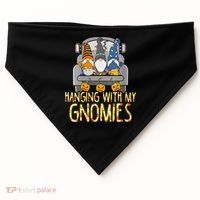 Funny Hanging With My Gnomies Halloween Gnome USA-Made Doggie Bandana thumb 0