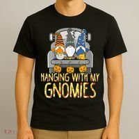 Funny Hanging With My Gnomies Halloween Gnome T-Shirt thumb 3