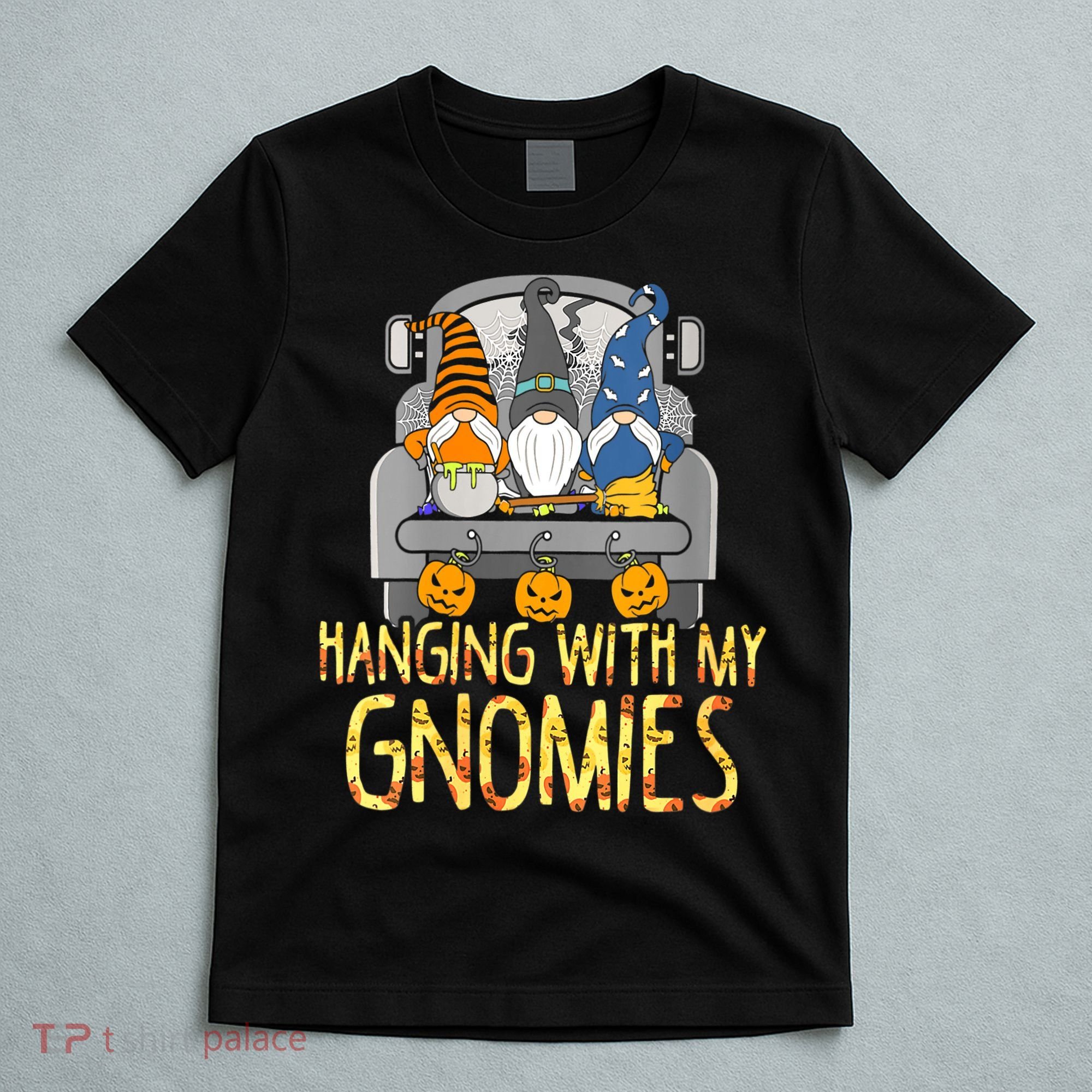 Funny Hanging With My Gnomies Halloween Gnome T-Shirt