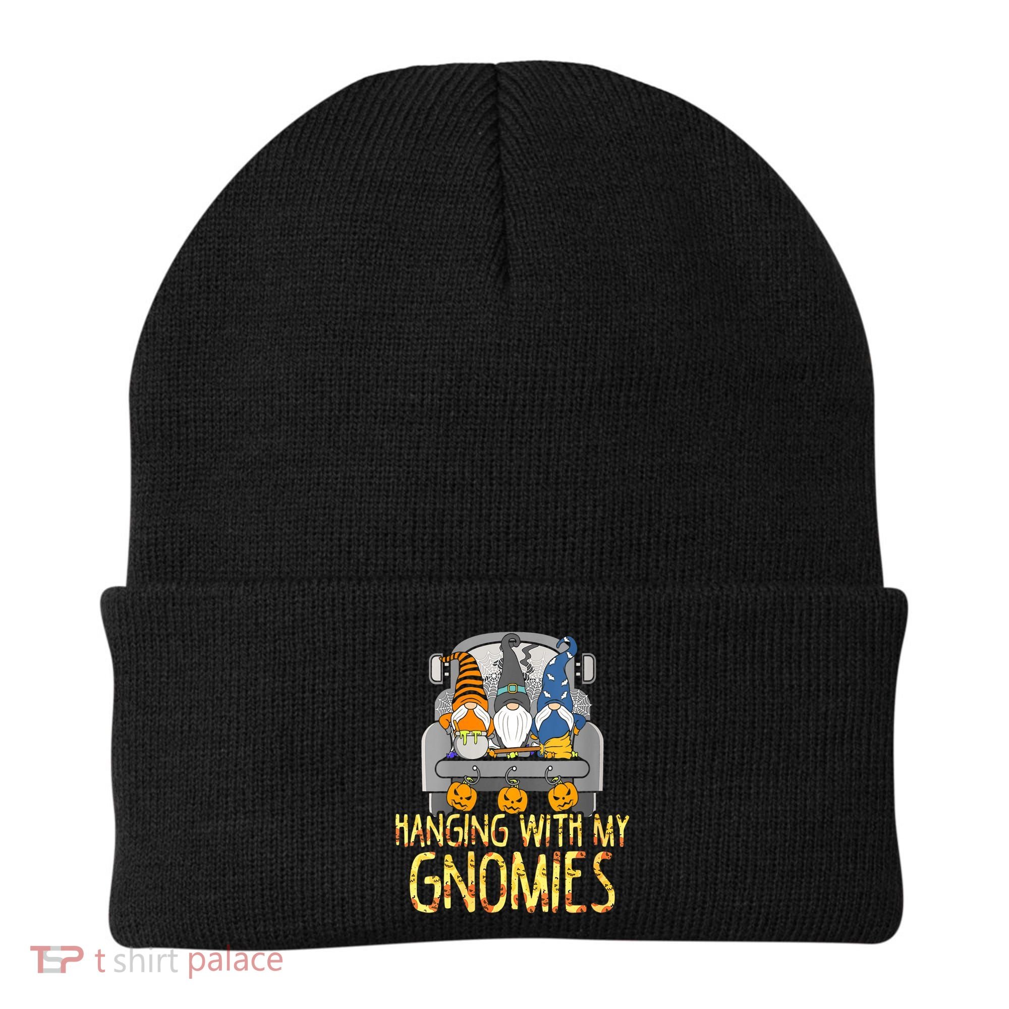 Funny Hanging With My Gnomies Halloween Gnome Beanie
