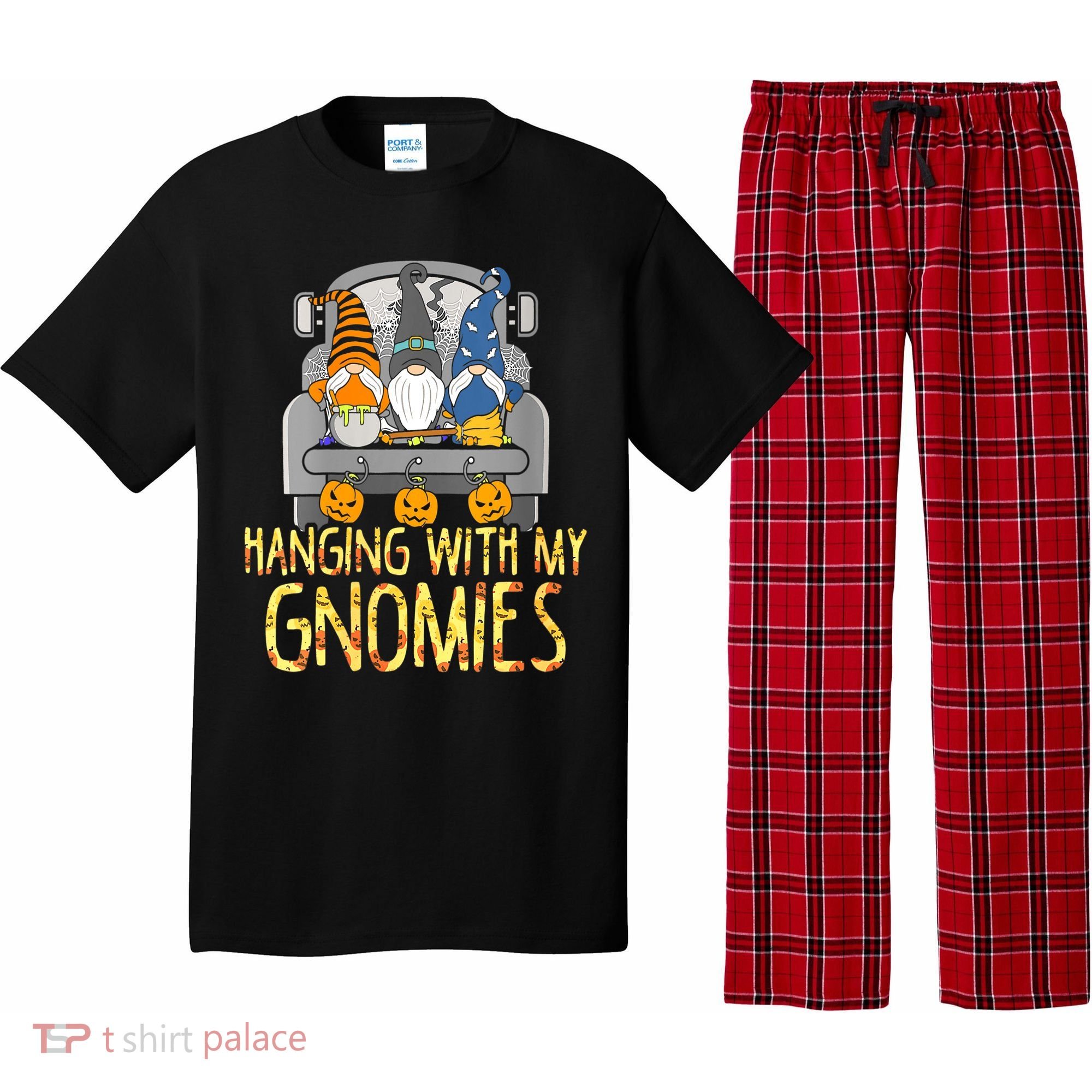 Funny Hanging With My Gnomies Halloween Gnome Pajama Set