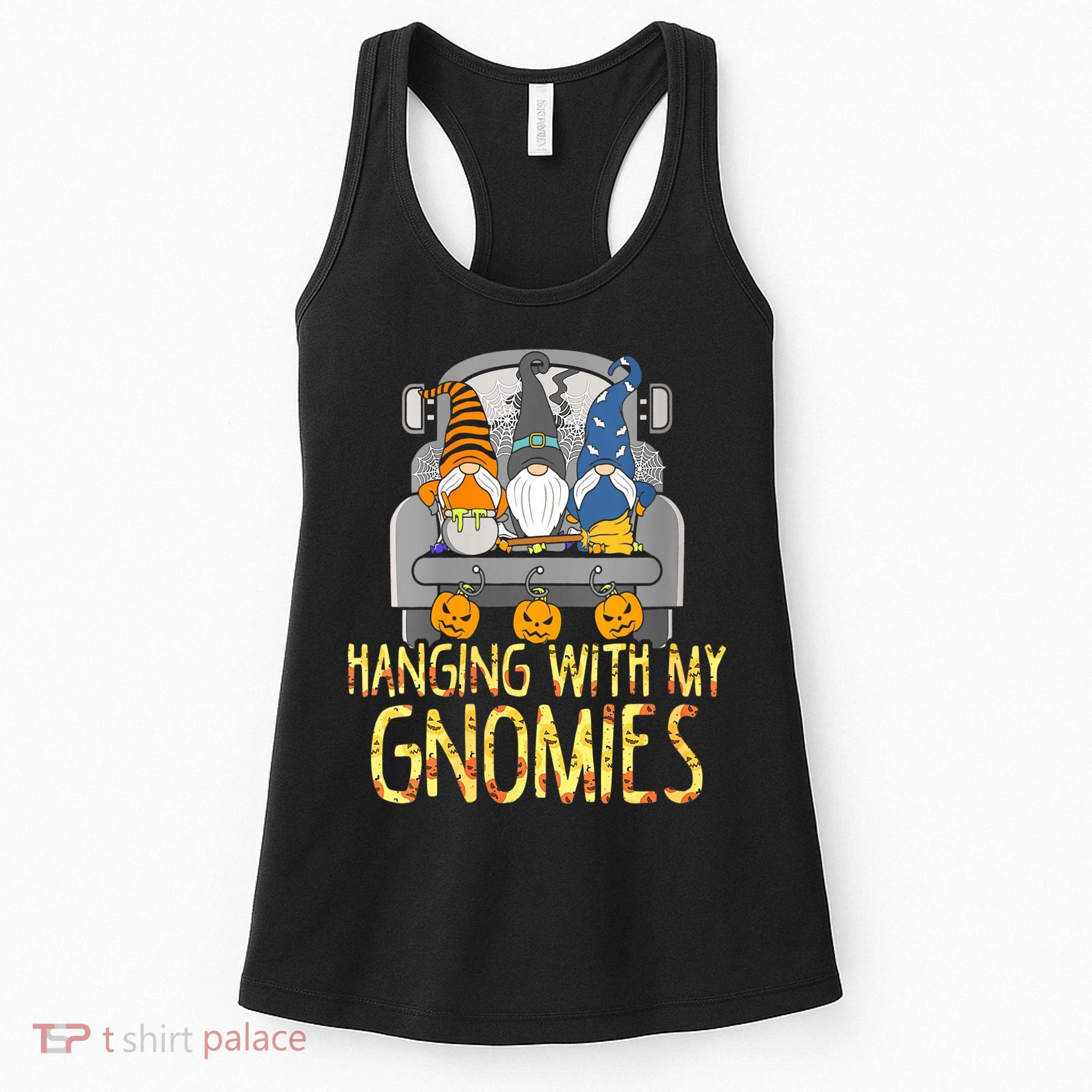 Funny Hanging With My Gnomies Halloween Gnome Women's Tank Top