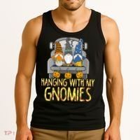 Funny Hanging With My Gnomies Halloween Gnome Tank Top thumb 3