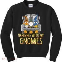 Funny Hanging With My Gnomies Halloween Gnome Kids Sweatshirt thumb 0