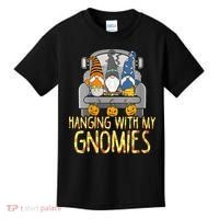 Funny Hanging With My Gnomies Halloween Gnome Kids T-Shirt thumb 0