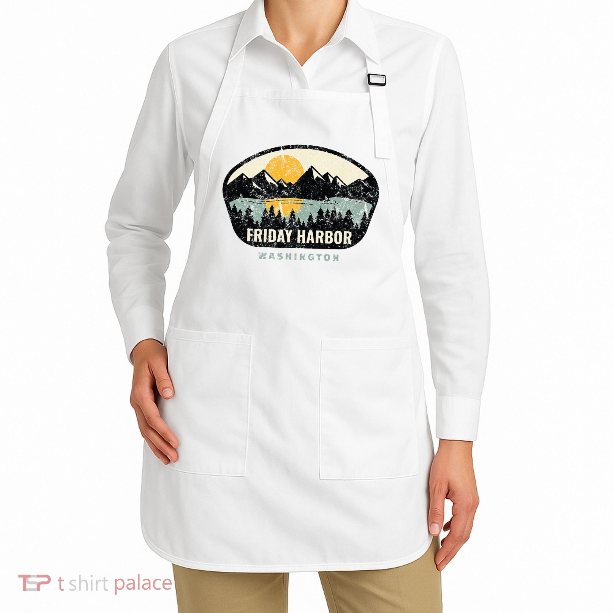 Friday Harbor Washington Outdoors San Juan Vacation Apron