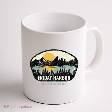 Friday Harbor Washington Outdoors San Juan Vacation Coffee Mug back