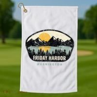 Friday Harbor Washington Outdoors San Juan Vacation Golf Towel thumb 1