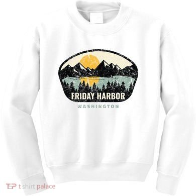 Friday Harbor Washington Outdoors San Juan Vacation Kids Sweatshirt