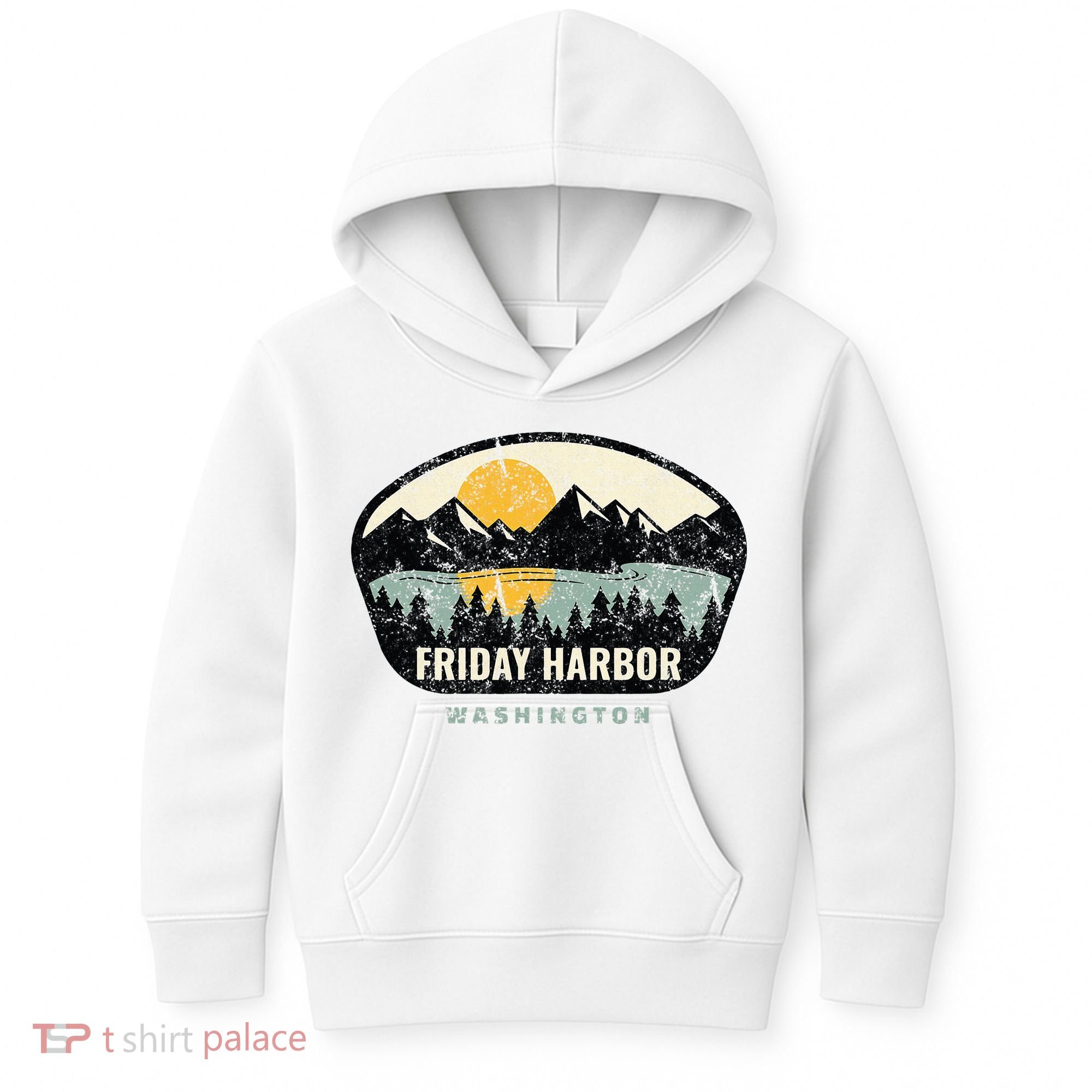 Friday Harbor Washington Outdoors San Juan Vacation Kids Hoodie