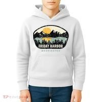 Friday Harbor Washington Outdoors San Juan Vacation Kids Hoodie thumb 4