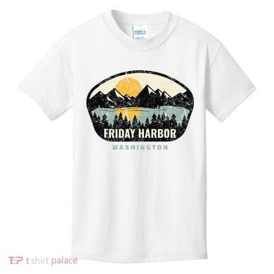 Friday Harbor Washington Outdoors San Juan Vacation Kids T-Shirt