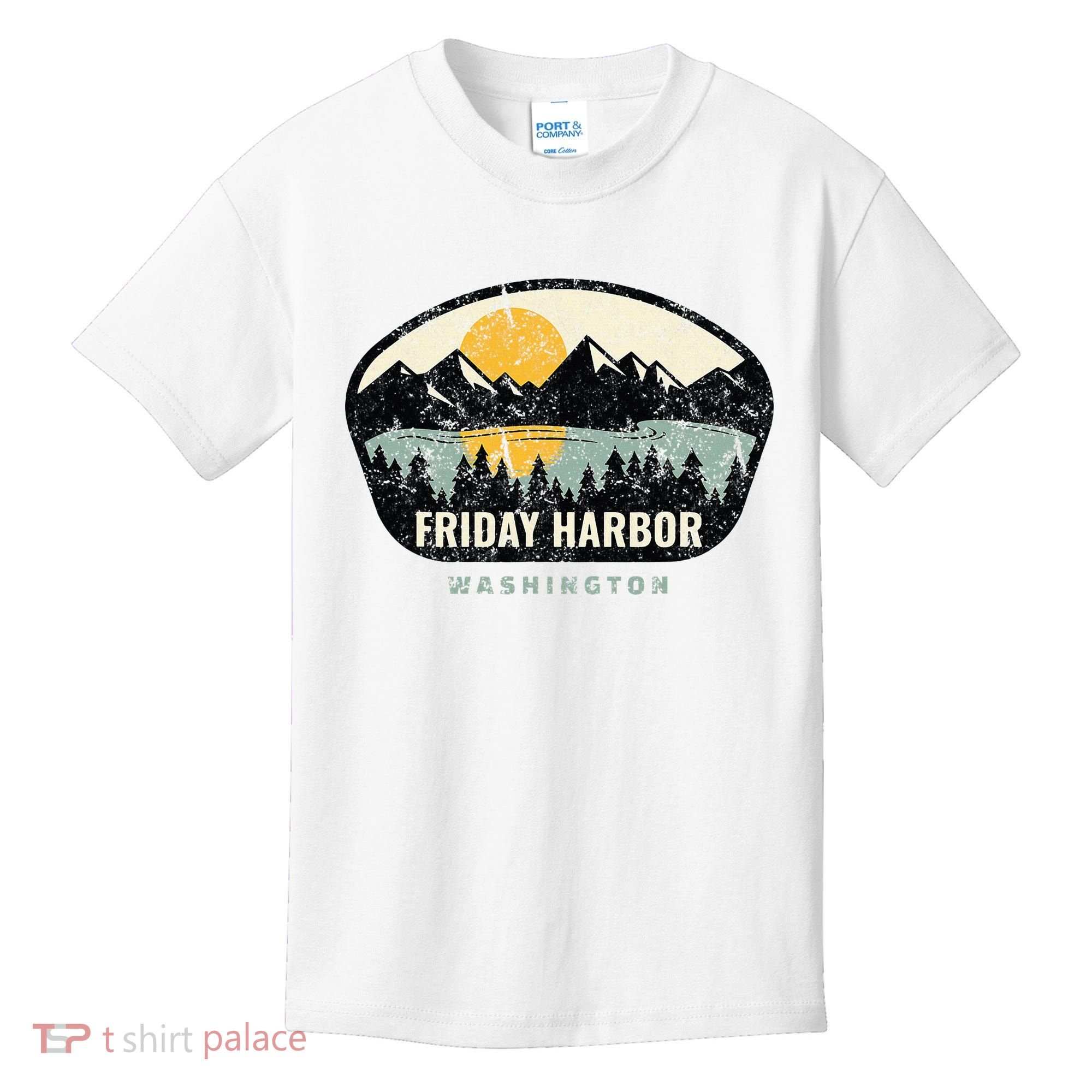 Friday Harbor Washington Outdoors San Juan Vacation Kids T-Shirt