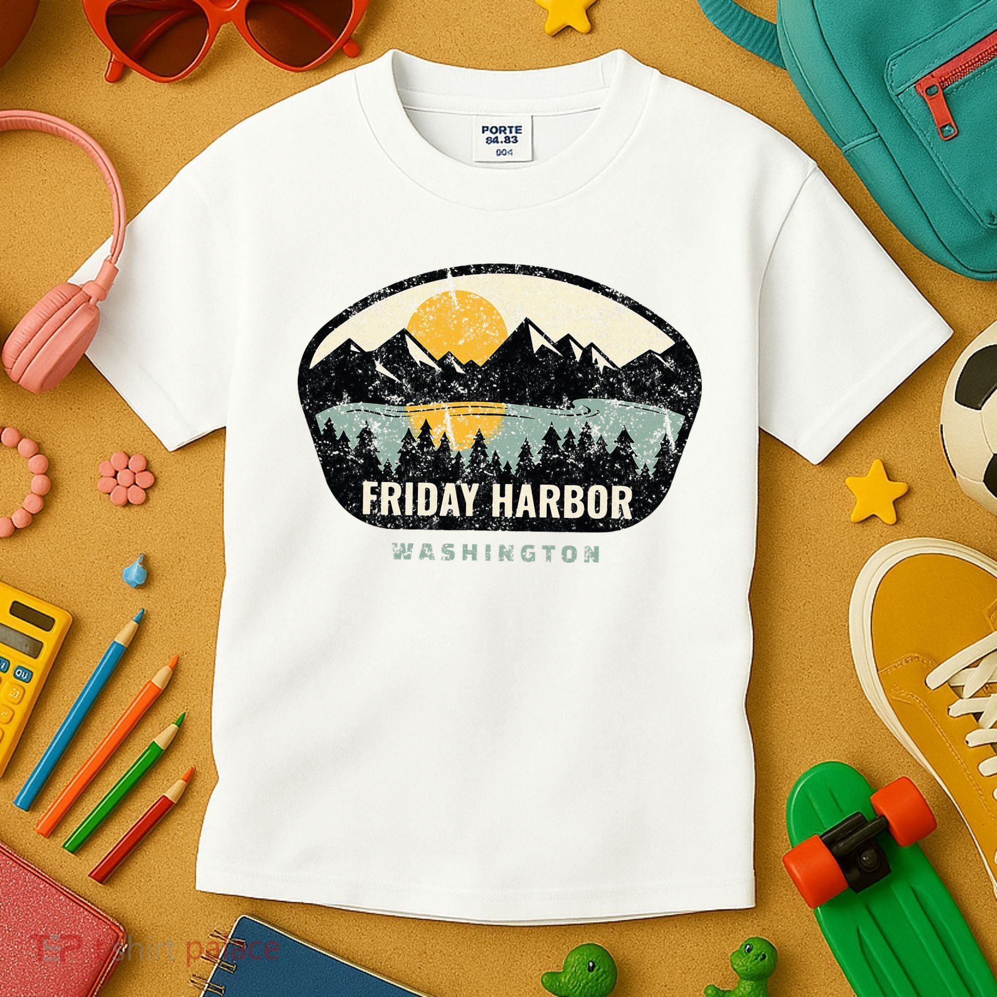 Friday Harbor Washington Outdoors San Juan Vacation Kids T-Shirt